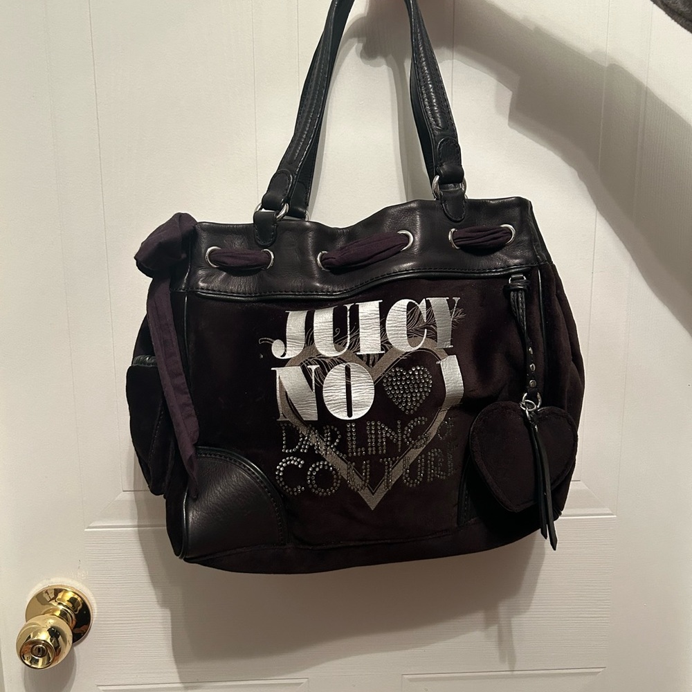 Juicy Couture Black Tote with Silver Accents